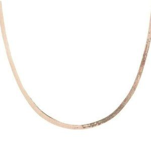 925 Sterling Silver 14K Rose Gold Plated Chain Herringbone Necklace 1.8M…